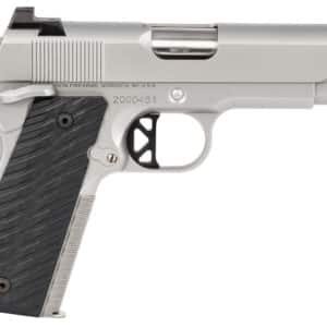 Dan Wesson 01827 V-Bob 45 ACP 8+1 4.25" Match Grade Barrel, Forged Stainless Steel Frame w/Beavertail, Serrated Bead Blasted Stainless Steel Slide, Black G10 Grip