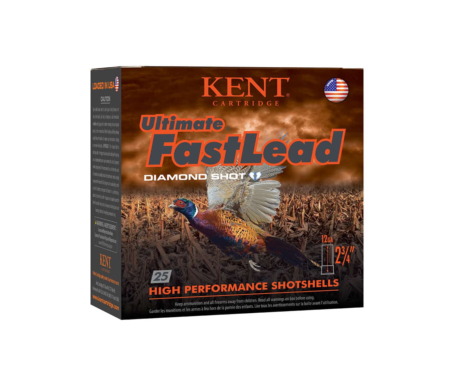 Kent Cartridge K122UFL425 Ultimate Fast Lead 12Gauge 2.75" 1 1/2oz 5Shot 25 Per Box/10 Case