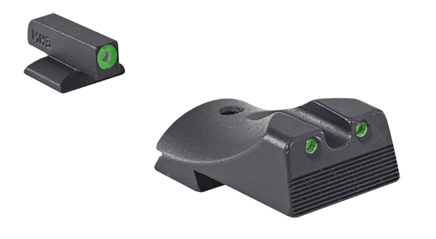 Meprolight USA 412183111 Hyper-Bright Green Tritium Green Outline Front Sight-Green Tritium Black Outline Rear Sight Kimber 1911 Slant
