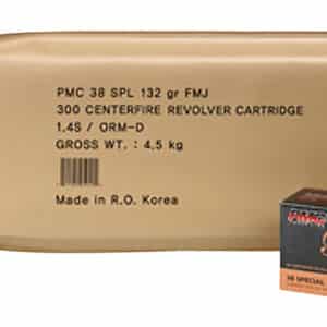 PMC 38GBP Bronze Battle Pack 38Special 132gr Full Metal Jacket 300 Per Box/3 Case
