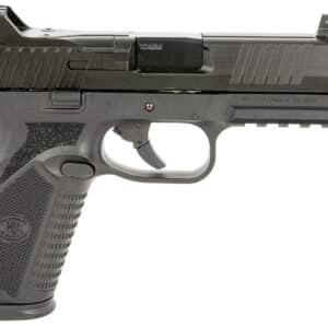 FN 66101375 510 Tactical Full Size Frame 10mm Auto 22+1, 4.71" Black Target Crown Steel Barrel, Black PVD Optic Cut/Serrated Steel Slide & Polymer Frame w/Picatinny Rail, Ambidextrous