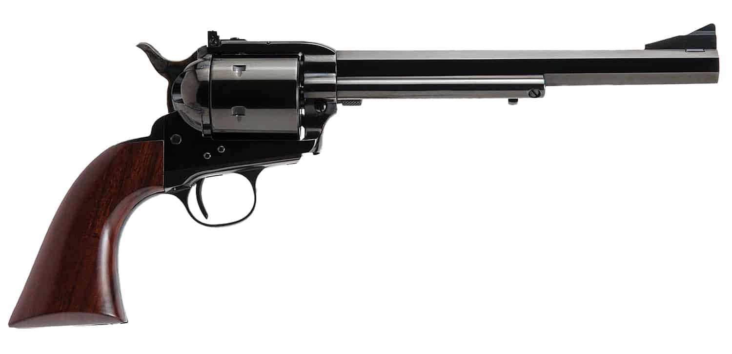 Cimarron CA360 Bad Boy 44 Rem Mag 6 Shot 8" Blued Octagon/Rifled Steel Barrel, Blued Cylinder, Blued Steel Frame, Walnut Army Grip, Exposed Hammer
