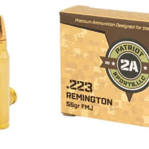 PATRIOT SPORTS LLC P223055F 223Rem 55gr Full Metal Jacket 20 Per Box/50 Case