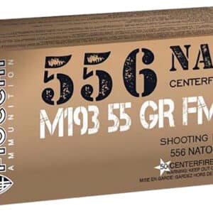 Fiocchi 556M193L 5.56NATO 55gr Full Metal Jacket Boat Tail 50 Per Box/20 Case