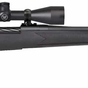 Mossberg 28249 Patriot w/Optic 7mm PRC 3+1 24" Matte Blued Threaded Barrel, Matte Blued Drilled & Tapped Receiver, Fixed Black Synthetic Stock, Vortex Crossfire II 3-9x40mm