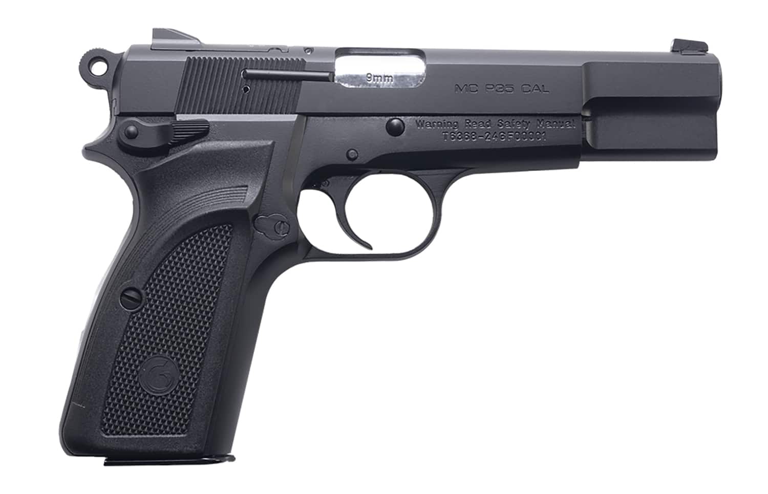 Girsan 390451 MCP 35 *CA Compliant 9mm Luger 10+1 4.87" Stainless Steel Barrel, Matte Black Serrated Steel Slide, Black Steel Frame, Textured Grip
