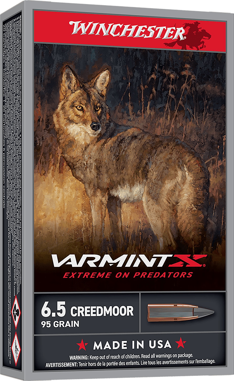 Winchester Ammo X65PXP Varmint X 6.5Creedmoor 95gr 20 Per Box/10 Case