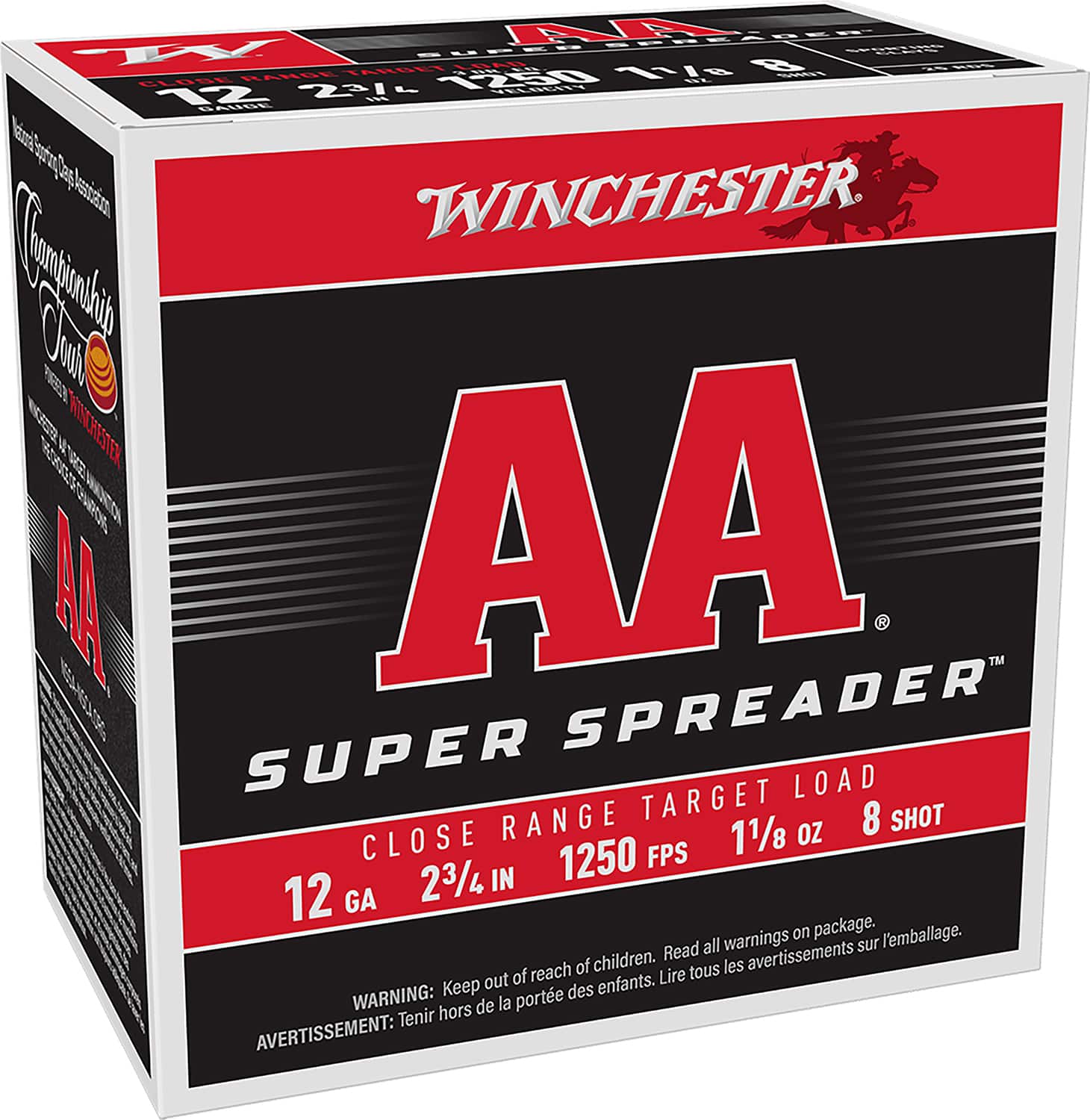 Winchester Ammo AAS128 AA Super Spreader 12Gauge 2.75" 1 1/8oz 25 Per Box/10 Case