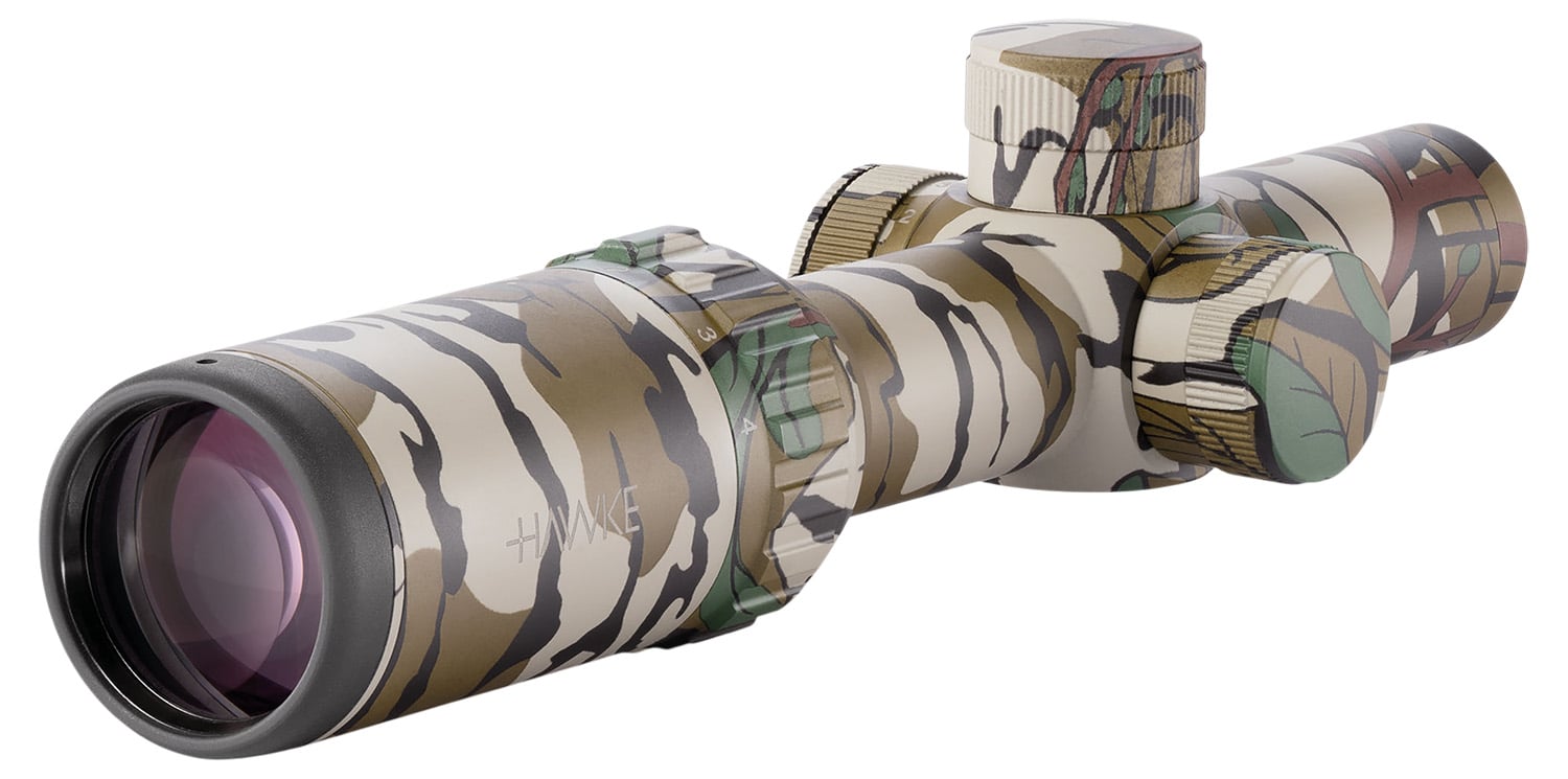 Hawke Sport Optics 14203 Vantage IR Riflescope Mossy Oak Camo 1-4x20mm 1" Tube Illuminated Red/Green Turkey DOT IR Reticle