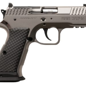Sarsilmaz SAR7/24C 7/24 Compact 9mm Luger 17+1 Matte Stainless Steel Frame w/Beavertail & Picatinny Rail, Black Polymer Grip