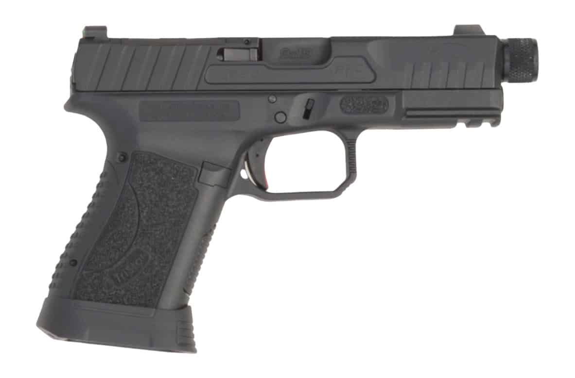 TriStar 85780 Apoc Pro 9mm Luger 15+1 4.50" Black Threaded Barrel, Black Steel Optic Ready/Serrated Slide, Black Polymer Frame w/Picatinny Rail, Interchangeable Backstrap Grip