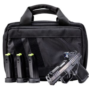 Rost Martin RM1SBLKOSP(COMP)SPL RM1S Comp Bundle 9mm Luger 12+1 15rd 3.60" Compensated Barrel, Black Nitron Steel Integrated Compensator/Serrated w/Optic Slide, Black Polymer Frame w/Picatinny Rail, T