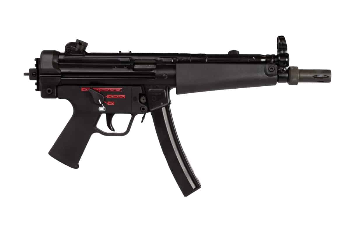 Century Arms HG6034NN AP5 Navy 9mm Luger 30+1 8.50" Manganese Phosphate Threaded Barrel, Black Lacquer Over Manganese Phosphate Steel Stamped Receiver, Picatinny Rear Cap, Black Navy Style Grip