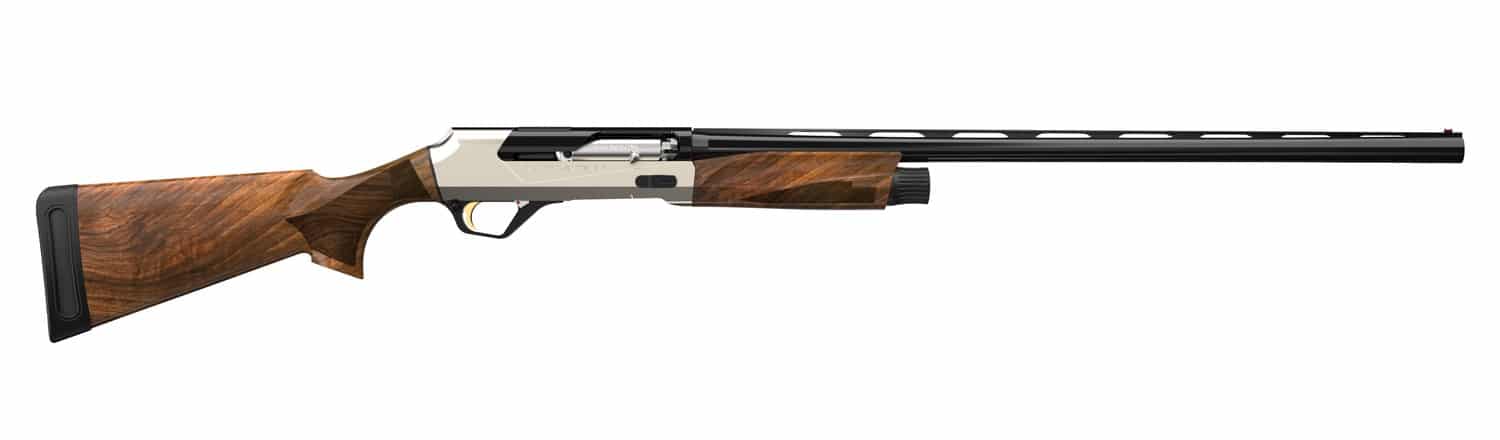 Retay USA RACEUL26 Ace-R Upland Ultralight 12 Gauge Semi-Auto 3" 3+1 26" Black Deep Bore Barrel, Aluminum Humpback Drilled & Tapped Receiver, Fixed Satin Walnut Stock