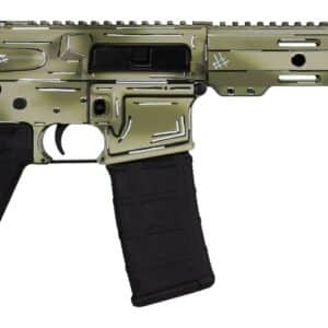 Shark Coast Tactical SCC07107ANOD-P Anime-15 5.56 NATO 30+1 10.50" Black Nitride Threaded Barrel, Aluminum Receiver w/Picatinny Rail, M-LOK Handguard, Polymer SB Tactical SBA3 Brace, Magpul MOE Grip,
