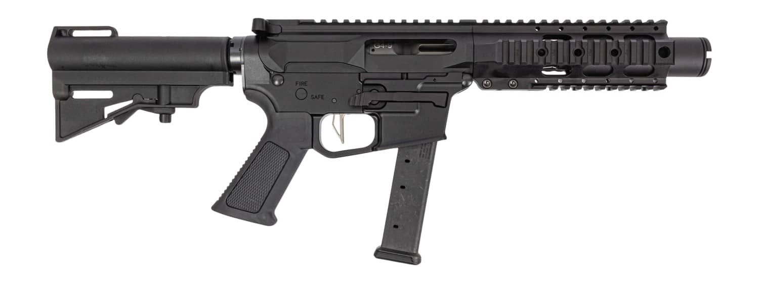 Dpms Panther Arms DP51655231780 Kitty Kat G9 9mm Luger 27+1 4" Black Nitride Heavy Threaded Barrel, Black Hardcoat Anodize Aluminum Receiver w/Picatinny Rail, M-LOK Handguard, Black Polymer DPMS CAR B
