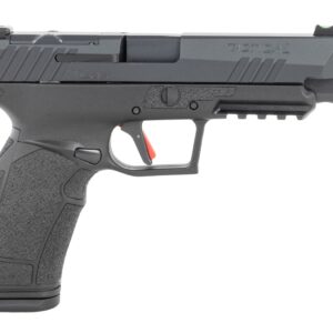 Tisas Arms 15000201 PX-9 9mm Luger 20+1 5.10" Black Threaded Barrel, Black Cerakote Carbon Steel Optic Cut/Serrated Slide & Frame w/Picatinny Rail, Black Rubber Grip, RMR Footprint