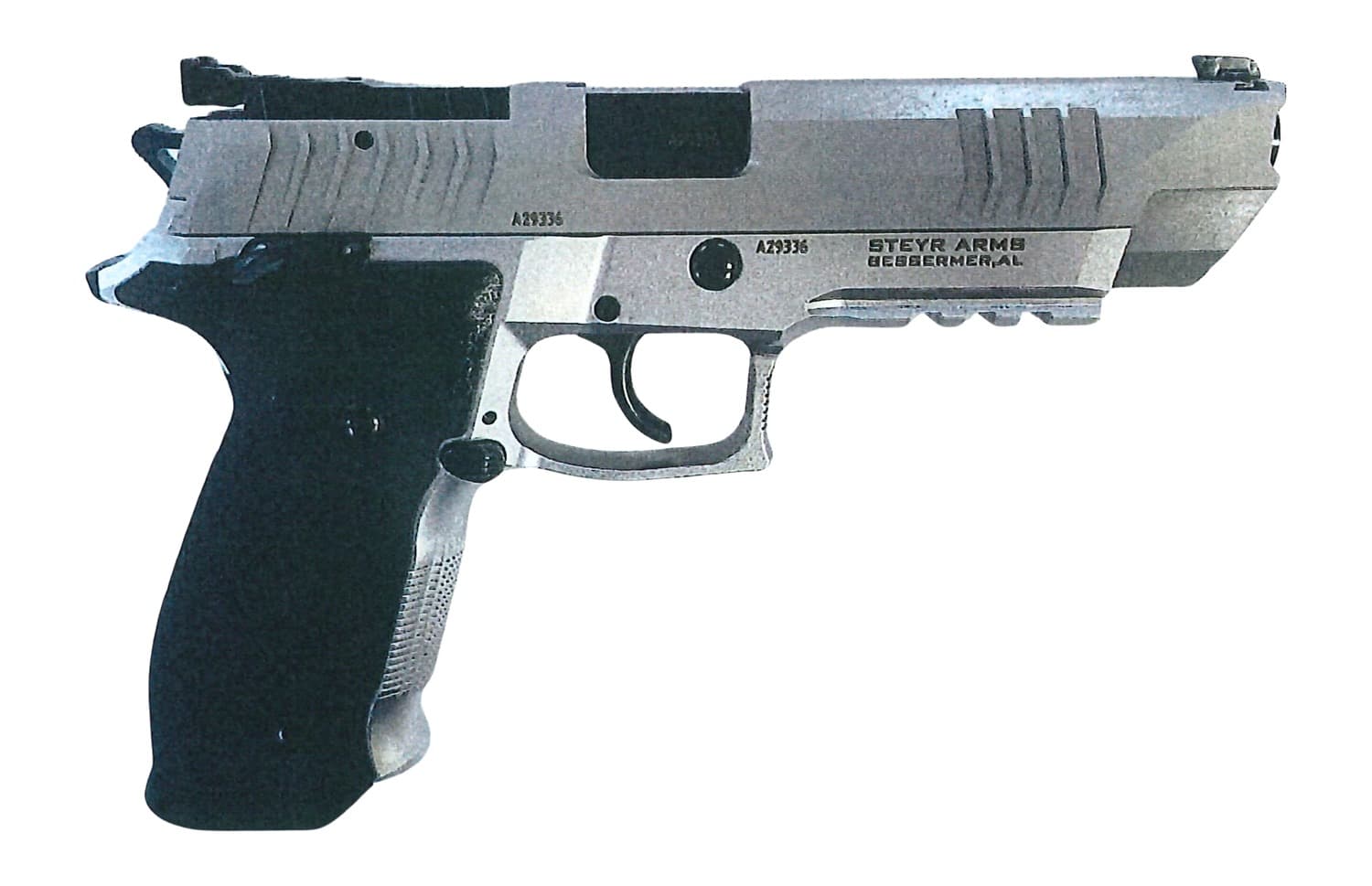 Steyr Arms ATC5BASE ATC Base 9mm Luger 20+1 5" Black Barrel, Nitrocarburized Stainless Steel Lightening Cut/Optic Cut/Serrated Slide & Frame w/Beavertail & Picatinny Rail, Black Grips