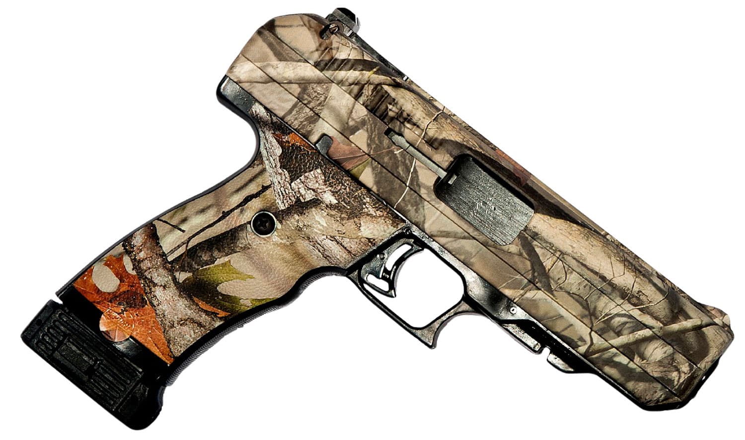 Hi-Point 34010WC JCP 40 S&W 10+1, 4.50" Black Steel Barrel, Hydro-Dipped Woodland Camo Serrated Steel Slide, Hydro-Dipped Woodland Camo Polymer Frame w/Picatinny Rail & Grip
