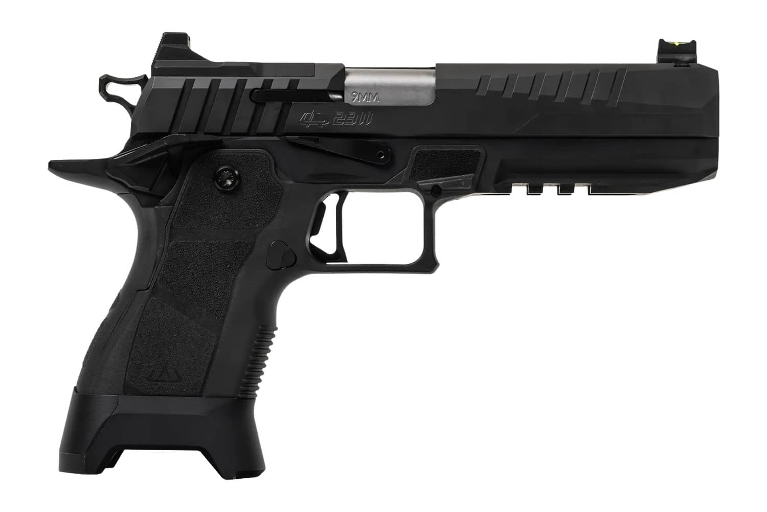 Oa Defense 2311 Full Size 9mm Luger 17+1 5" Stainless Barrel, Black Steel Optic Ready/Serrated Slide, Black Aluminum Frame w/Picatinny Rail, Black Polymer Grip, Ambidextrous