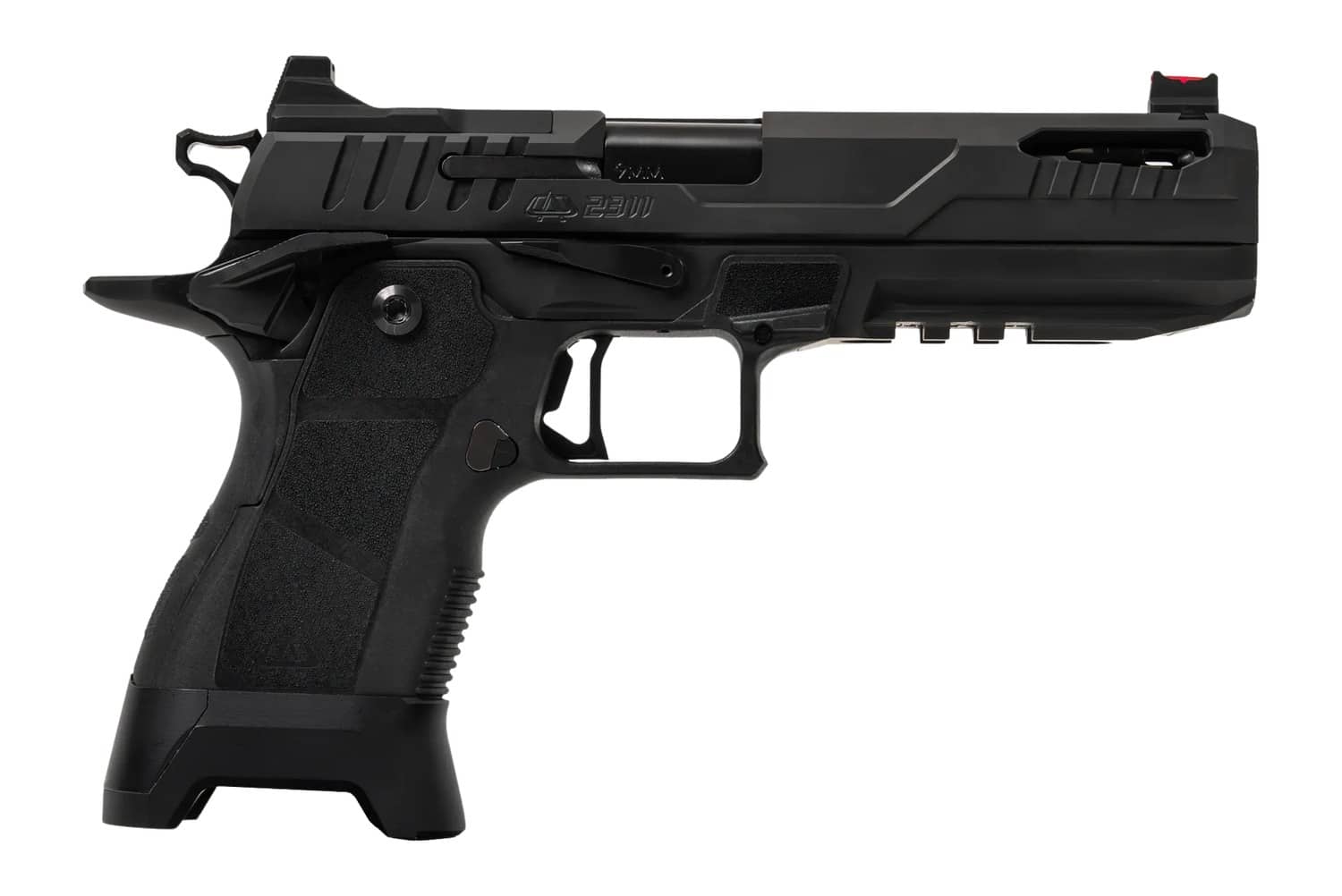 Oa Defense 2311 Pro Full Size 9mm Luger 21+1 5" Black DLC Ported Barrel, Black Steel Optic Ready/Serrated Slide, Black Aluminum Frame w/Picatinny Rail, Black Polymer Grip, Ambidextrous