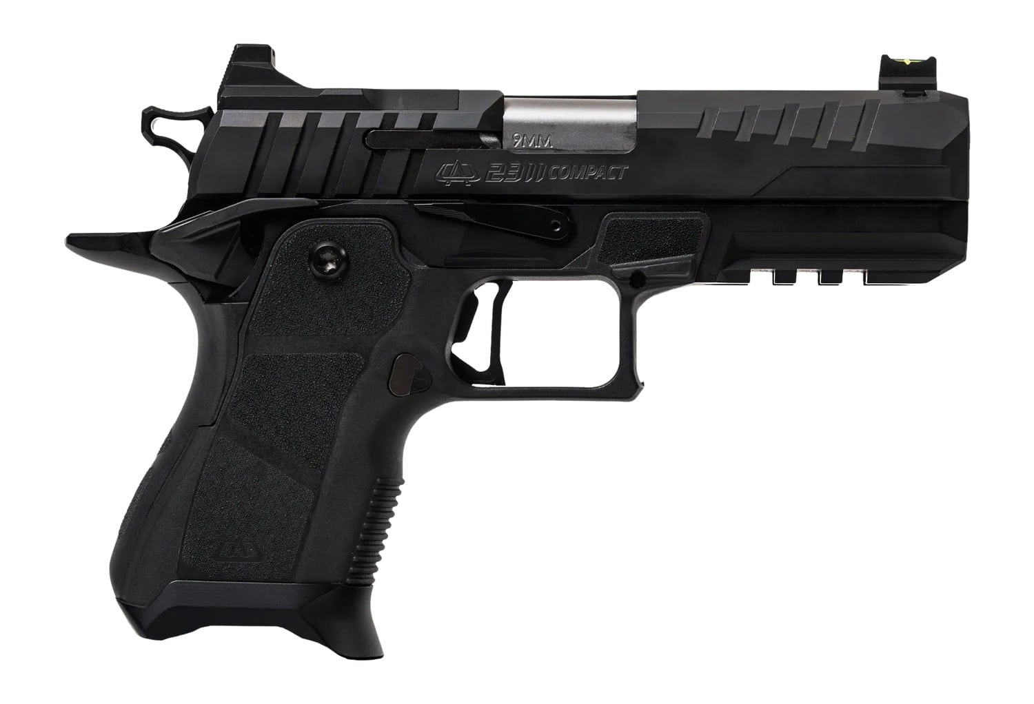 Oa Defense 2311 Pro Compact 9mm Luger 15+1 4.25" DLC Black Steel Optic Ready/Serrated Slide, Black Aluminum Frame w/Picatinny Rail, Black Polymer Grip, Ambidextrous