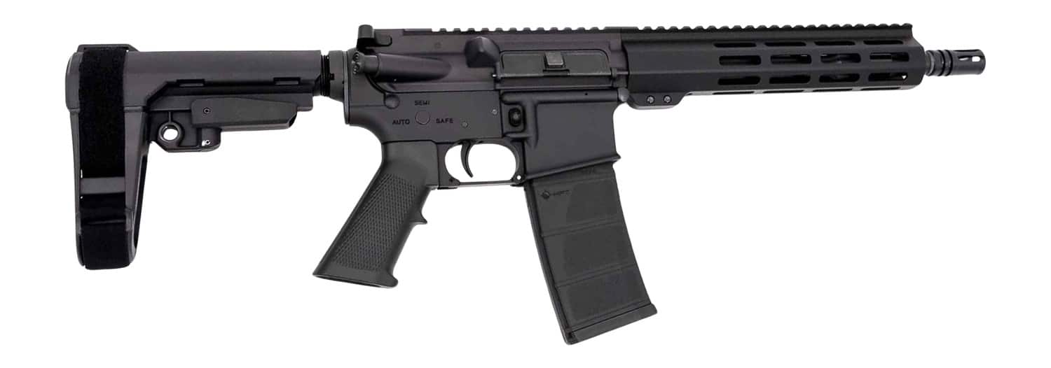 Andro Corp Industries 556103HB ACI-15 Halo 5.56 NATO 30+1 10.30" Black Nitride Threaded Barrel, Black Anodized Aluminum Receiver w/Picatinny Rail, M-LOK Handguard, Black Polymer SBA3 Pistol Brace, A2