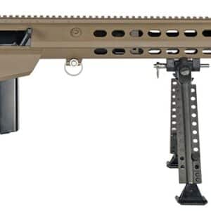 Barrett 20186 M107A1 50 BMG 10+1 20" Fluted Barrel, Flat Dark Earth Receiver w/Picatinny Rail, M-LOK Handguard, QD BiPod Forend, Black Polymer Grip