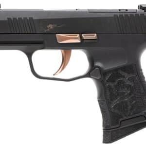 Sig Sauer 365380ROSE P365 Rose Kit Micro-Compact 380 ACP 10+1 3.10" Black Nitron Stainless Steel Optic Ready/Serrated Slide, Black w/Rose Gold Accents Stainless Steel Frame w/Accessory Rail, Black Las