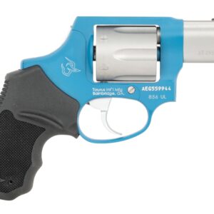 Taurus 2-85629ULC23CH 856 Ultra-Lite Small 38 Special +P 6 Shot 2" Matte Stainless Barrel & Cylinder, Sky Blue Cerakote Aluminum Frame, Black Ribber Grip, Transfer Bar, Safety Concealed Hammer