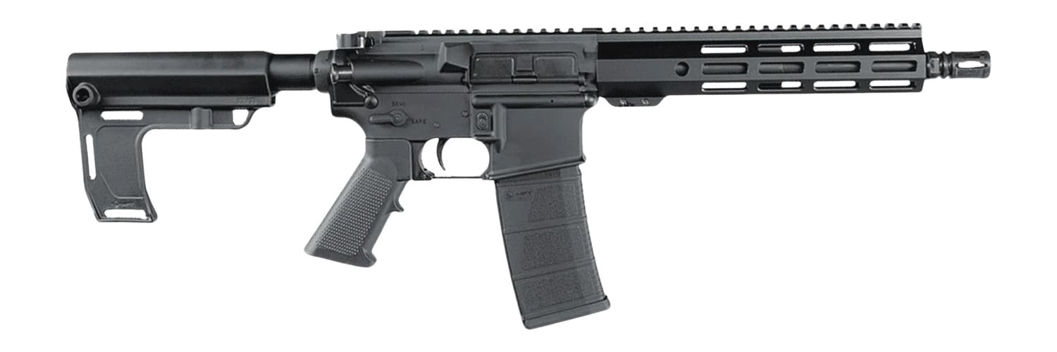 Andro Corp Industries 30010HBMPS ACI-15 Halo 300 Blackout 30+1 10" Black Nitride Threaded Barrel, Black Anodized Aluminum Receiver w/Picatinny Rail, M-LOK Handguard, Black Polymer SBA3 Pistol Brace, A