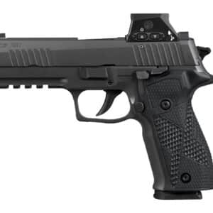 Sig Sauer 226X9RXSL P226 w/Optic Full Size 9mm Luger 18+1 4.40" Black Bull Barrel, Matte Black DLC Stainless Steel Serrated w/Optic Slide, Black Anodized Alloy Frame w/Picatinny Rail, Black Hogue G10