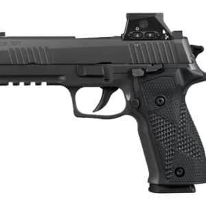 Sig Sauer 226X9RXSL10 P226 w/Optic Full Size 9mm Luger 10+1 4.40" Black Bull Barrel. Matte Black DLC Stainless Steel Serrated w/Optic Slide. Black Anodized Alloy Frame w/Picatinny Rail. Black Hogue G1