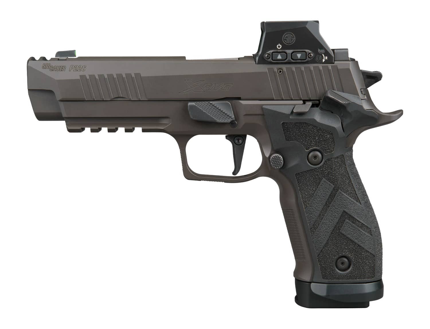 Sig Sauer 226X59LEGIONSAORXSL P226 X5 Legion w/Optic Full Size 9mm Luger 20+1 4.40" Legion Gray Cerakote Stainless Steel Integrated Compensator/Serrated w/Optic Slide & Alloy Frame w/Picatinny Rail, L