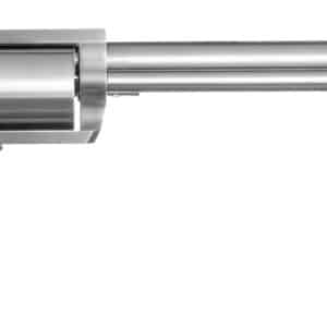 Magnum Research BFR4570B BFR Long Cylinder Extra Large 45-70 Gov 5 Shot 10" Brushed Stainless Steel Barrel, Cylinder & Frame, Bisley White Laminate Grip, Exposed Hammer
