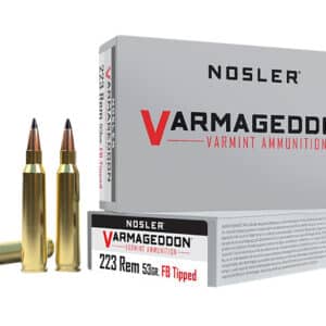 Nosler 65139 Varmageddon 223Rem 53gr Flat Base Tipped 20 Per Box/20 Case