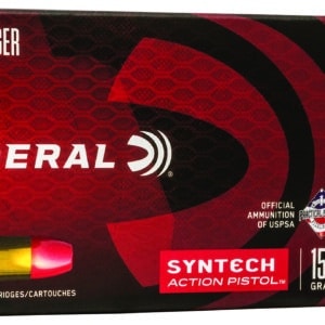 Federal AE9SJAP1 American Eagle Syntech Action Pistol 9mmLuger 150gr Total Syntech Jacket Flat Nose 50 Per Box/10 Case