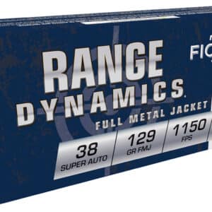 Fiocchi 38SA Range Dynamics 38Super 129gr Full Metal Jacket 50 Per Box/20 Case