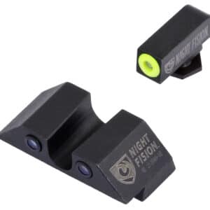 Night Fision GLK001007YGZ Tritium Night Sights For Glock Green Tritium Yellow Outline Front Sight- Green Tritium Black Outline Rear Sight Glock 17/17L/19/22