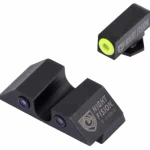 Night Fision GLK003007YGZ Tritium Night Sights For Glock Green Tritium Yellow Outline Front Sight- Green Tritium Black Outline Rear Sight Glock 42/43/43X