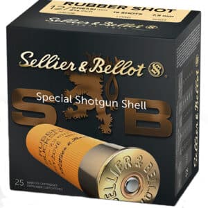 Sellier & Bellot SB12RSA Shotgun 12Gauge 2.75" 2 11/16oz 15 Rubber Pellets Shot 25 Per Box/10 Case
