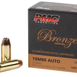 PMC 10B Bronze 10mmAuto 170gr Jacketed Hollow Point 25 Per Box/20 Case