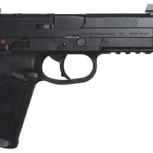 FN 66966 FNX Tactical 45 ACP 15+1 5.30" Steel Threaded Barrel Black Optic Ready/Serrated Slide Matte Black Polymer Frame w/Picatinny Rail Black Textured w/Interchangeable Backstrap Grips Right Hand