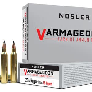 Nosler 65115 Varmageddon 204Ruger 32gr Flat Base Tipped 20 Per Box/20 Case