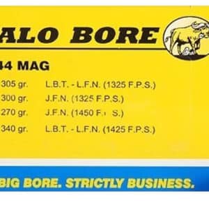 Buffalo Bore Ammunition 4B20 Heavy Strictly Business 44Rem Mag 300gr Semi Jacketed Flat Point 20 Per Box/12 Case