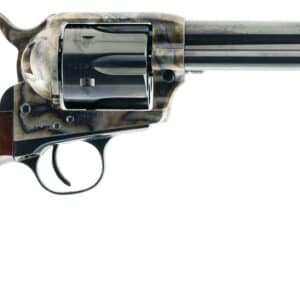Taylors & Company 550858 1873 Gunfighter 45 Colt (LC) Caliber with 5.50" Blued Finish Barrel, 6rd Capacity Blued Finish Cylinder, Color Case Hardened Finish Steel Frame & Walnut Army Size Grip