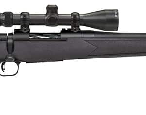 Mossberg 27853 Patriot Super Bantam 7mm-08 Rem Caliber with 5+1 Capacity, 20" Fluted Barrel, Matte Blued Metal Finish & Black Synthetic Stock Right Hand (Youth) Includes 3-9x40mm Scope