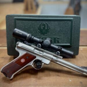 RUGER MARK 3 HUNTER 22 LR WITH BURRIS 2X20