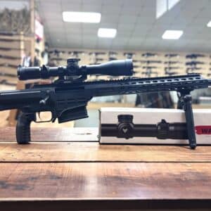 BARRETT MRAD IN 6.5 CREEDMOOR WITH SCOPE AND BIPOD