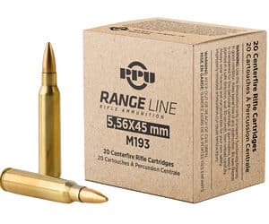 PPU RANGE 5.56 55GR FMJBT 20/1000